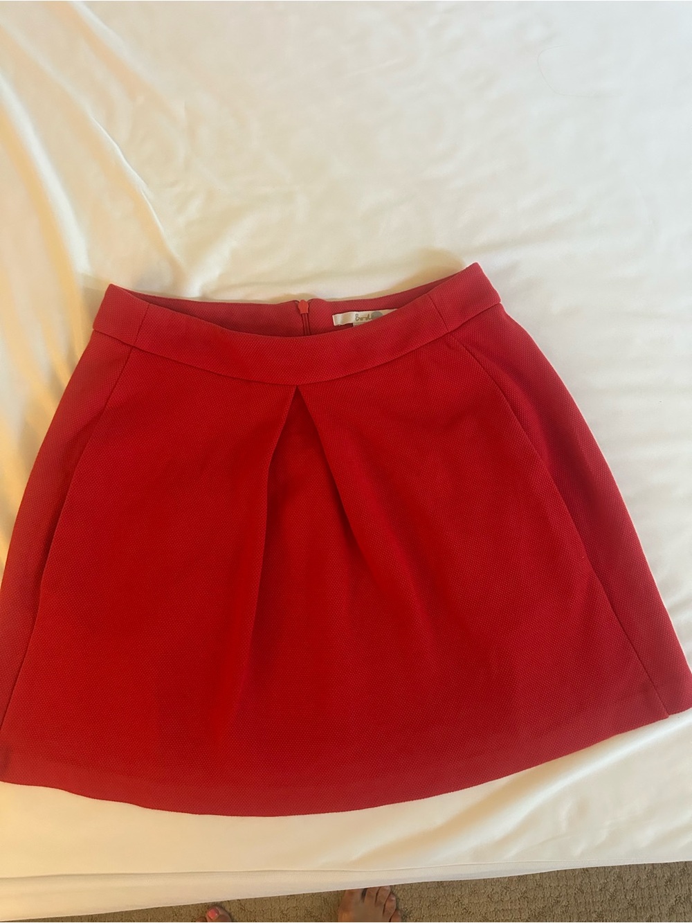 Boden Red Pleated Mini Skirt- Sz 6P
